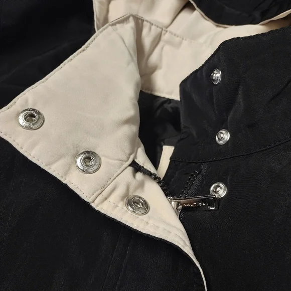 NAUTICA Women's Black Sailing Design Removable Hooded Jacket Weathergear Size S - Picture 5 of 9